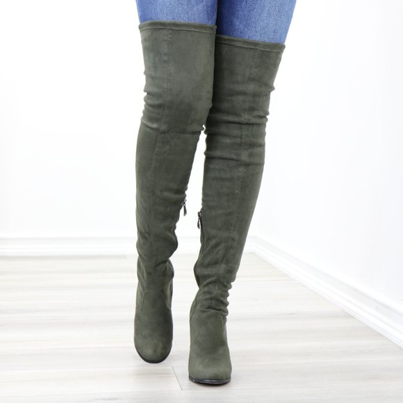 Over Knee High Boots Lace Up Slim Thigh High Heels - Picture 13 of 15